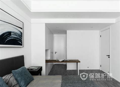 64平一室一厅现代风设计方案图 64平一居室黑白现代极简效果图_保驾护航装修网