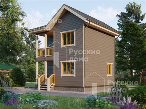 Двухэтажные дома из бруса - проекты, цены на строительство под ключ ...