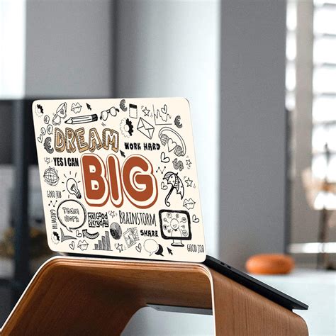 KOTART Dream Big Motivational Doodle Style Laptop Skin for Acer Dell H ...