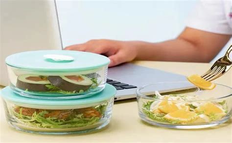 Buy kaqer Round Borosilicate Glass Food Storage Oven Safe Container Set ...