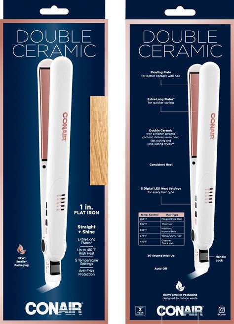 Customer Reviews: Conair Double Ceramic 1" Flat iron Rose Gold CS221CS ...