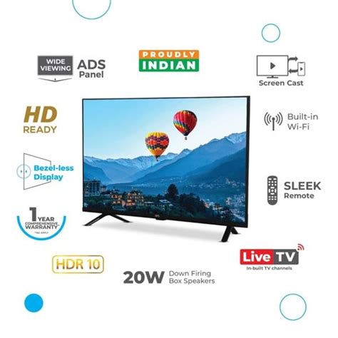 Buy BPL 80 cm (32 inch) HD Ready Smart TV Pro 32HF2301 with ADS Panel ...