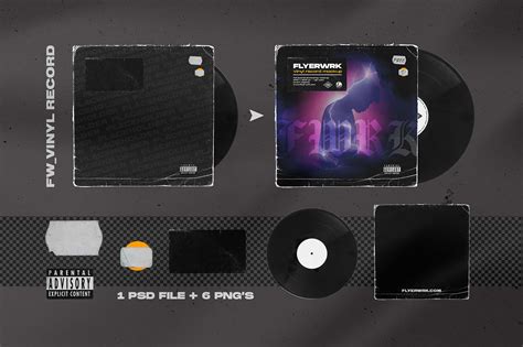 Free Vintage Vinyl Record Mockup (PSD)