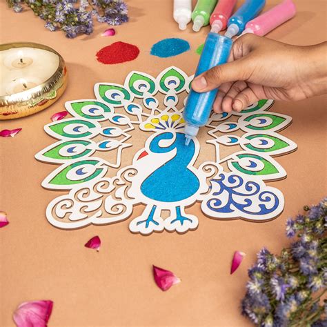 Festive Wooden Rangoli Stencil Kit - Festive Home Decor | The Zappy Box