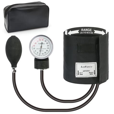 LotFancy Aneroid Sphygmomanometer, Manual Arm Blood Pressure Cuff ...