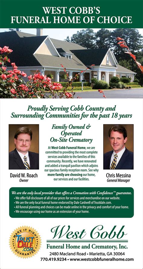 Christians In Business - West Cobb Funeral Home & Crematory - Details