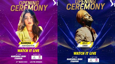 IPL 2023 Opening Ceremony Live: Arijit Singh, Rashmika Mandanna to perform