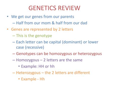 Geneticsreviewforslideshare | PPTX | Genetics | Science