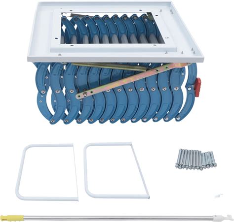 Buy दीवार पर चढ़कर अटारी सीढ़ी तह कदम सीढ़ी अटारी 12 कदम नीचे खींचो ...