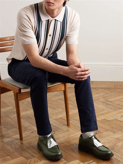 MR P. Golf Fringed Full-Grain Leather Shoes for Men | MR PORTER