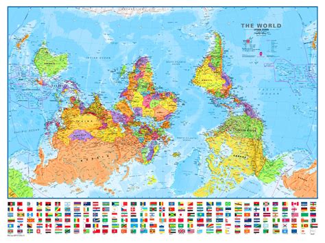 Australian World Map Perspective