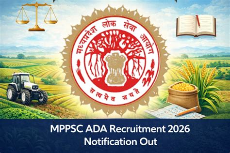 MPPSC ADA Recruitment 2026 Notification Out, Apply Online Start April 25