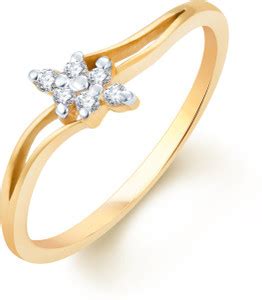 KARATCRAFT Rucha Ring 22kt Swarovski Zirconia Yellow Gold ring Price in ...