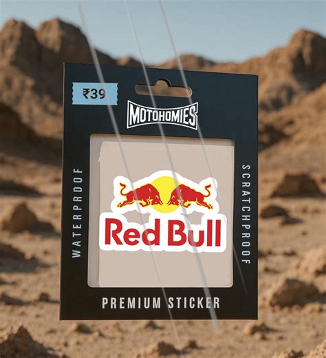 Red Bull Sticker for Bike & Helmet — Premium Vinyl – Motohomies