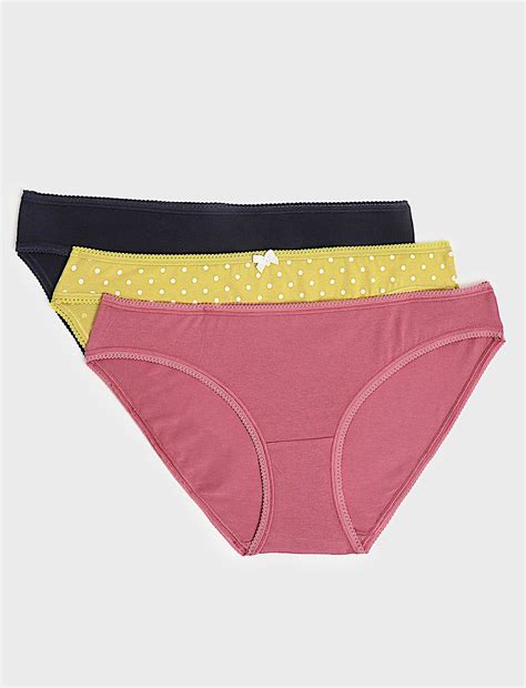 Buy 3pk Cotton Rich Bikini at Marks & Spencer