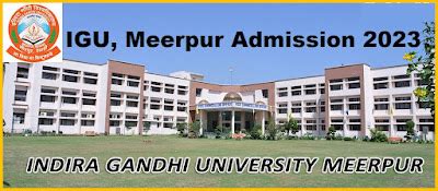 Indira Gandhi University, Rewari Admission 2023