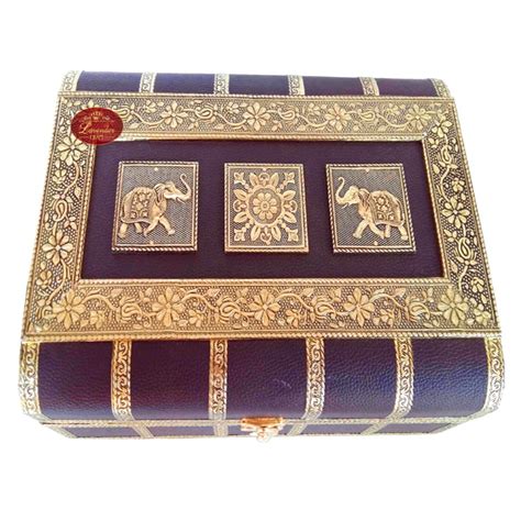 Antique Look, Brown Artificial Leather Finish, Wooden Handmade 2-roll ...