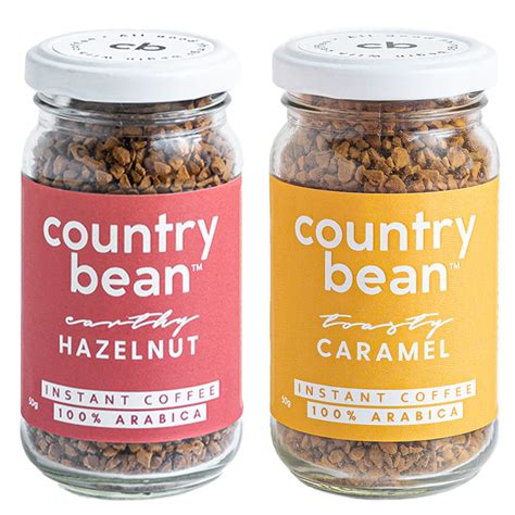Country Bean Instant Coffee Powder Combo With Hazelnut And Caramel ...