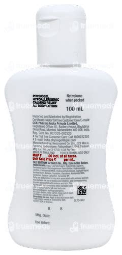 Physiogel Hypoallergenic Calmine Relief Ai Body Lotion 100 Ml - Uses ...