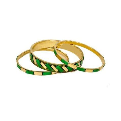 MESH: KHJ (536) Set of 3 Brass and Bone Bangles