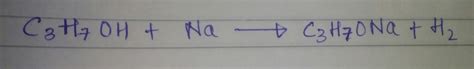 An organic compound with molecular formula c3h8o reactswith sodium ...