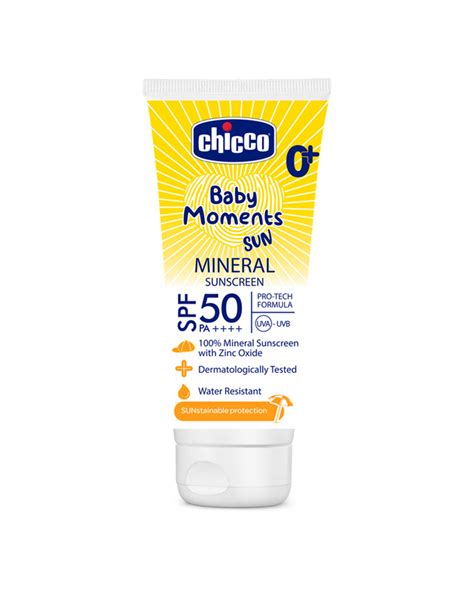 Chicco Baby Moments SPF 50 Mineral Sunscreen-With Zinc Oxide-Water ...