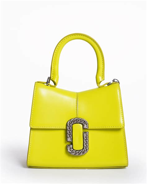 Marc Jacobs Mini Lime Green Chain Link Logo Top Handle Crossbody Bag ...