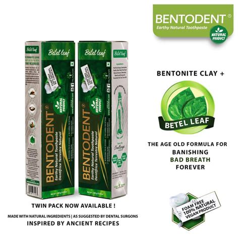 Bentodent Betel Leaf Toothpaste (Twin Pack) - 100 gm each | Indian ...