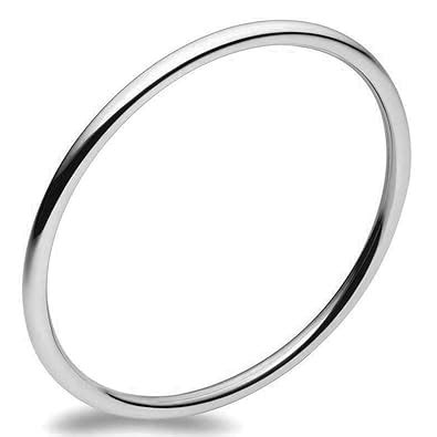 Silverwala 925-92.5 Sterling Silver Plain Round Kada For Mens & Boys (2 ...