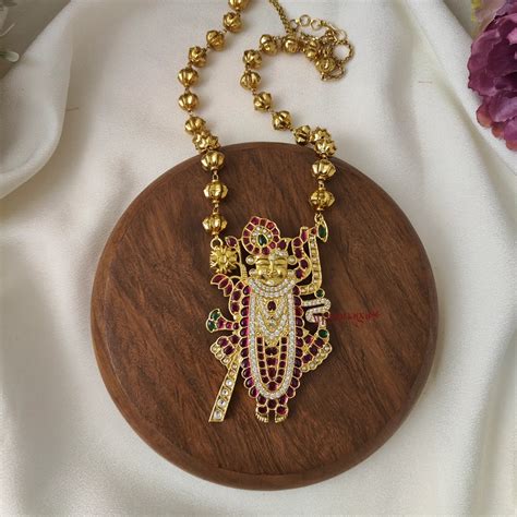 Lord Shrinathji Kemp Pendant Chain – AJ Punnagai