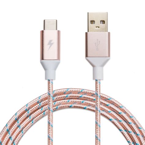 Rose Gold USB-C to USB-A Cable – Charge Cords