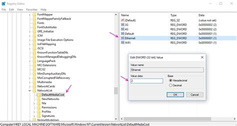 Image result for Metered Connection Registry