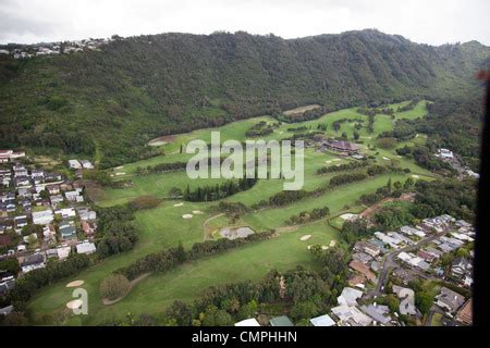 Aerial view of Honolulu Country Club golf course Stock Photo - Alamy