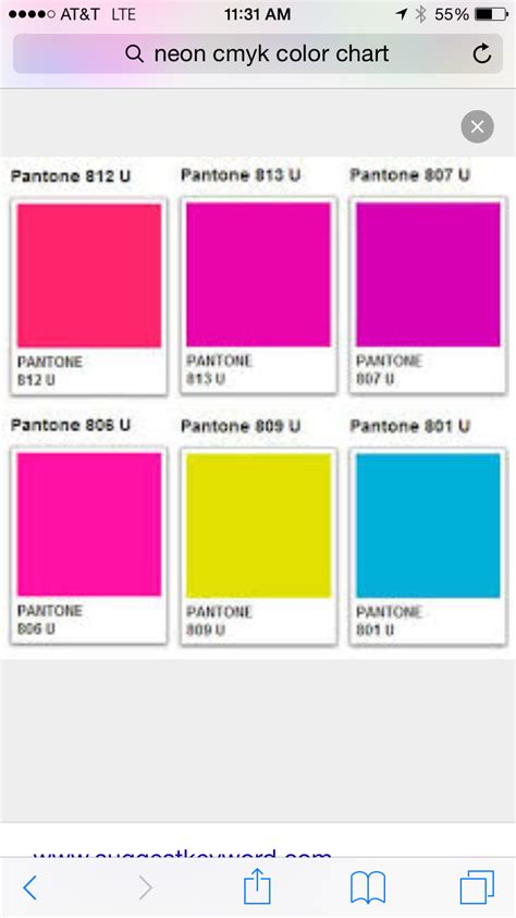 Image result for LED Neon Color Chart
