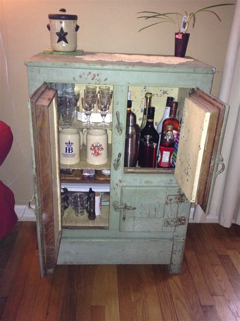 Antique ice box, Vintage ice box, Diy furniture restoration