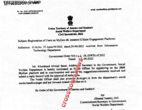 Registration of Users on MyGov-JK instances