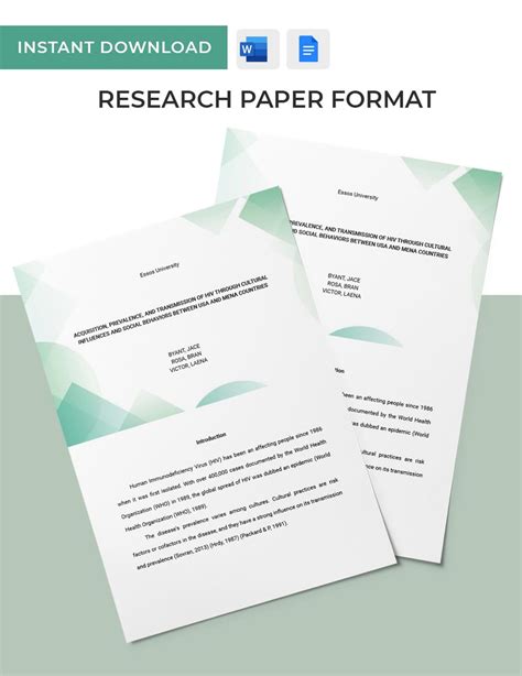 Image result for Research Paper Format Example