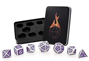 Forged Dice Co. Metal Dice Set - Polyhedral Dice Set of 7 with Dice ...