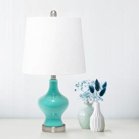 Lalia Home Paseo Table Lamp with White Fabric Shade, Teal LHT-5003-TL ...