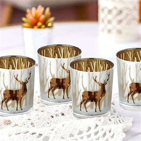 Reindeer Glass Tealight Holders – The Purple Tree
