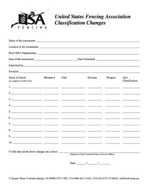 Fillable Online Classification Change Form.doc. PFMC Letter Form Fax ...