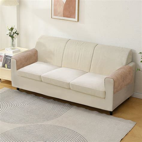 Premium Chenille Sofa Arm Cover, 2 Pcs, Sand Brown – HOKIPO | Har Ghar ...