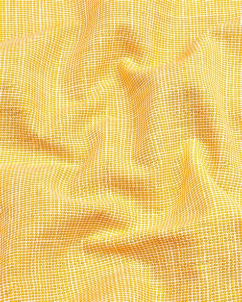 Opsin Yellow Houndstooth Check Amsler Cotton Shirt – Hamercop