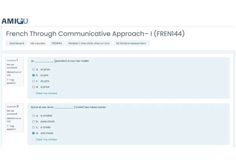 FREN144 Amigo Assessment Module 1 - bachelors in technology - Studocu