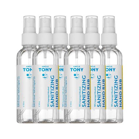Uncle Tony Sanitizing Hand Rub - Travel Friendly Hand Sanitizer Gel ...