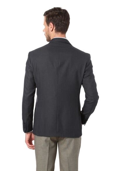 Buy Men Grey Textured Slim Fit Formal Blazer Online - 221299 | Peter ...