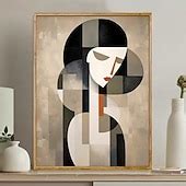 Hand-painted lady Gril abstract painting Handmade female art Abstract ...