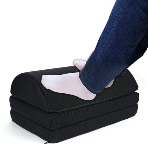 Metron Adjustable Foot Rest for Under Desk – Ergonomic Foot Stool with ...