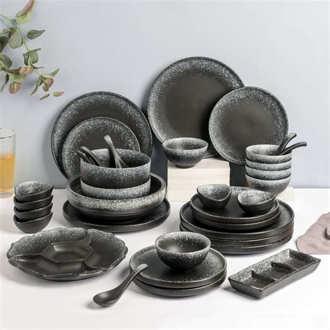Galaxy Stone Pottery 35 Piece Dinner Set For 6 Online - Premium Dinner ...