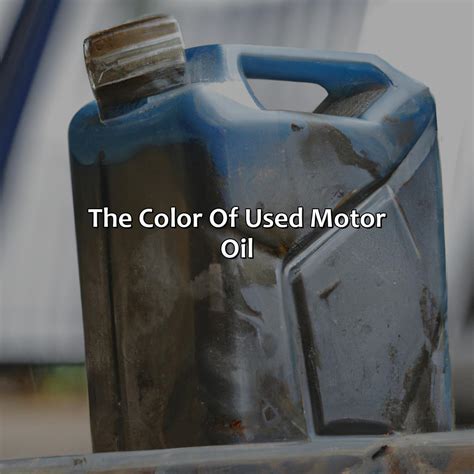 What Color Is Motor Oil - colorscombo.com